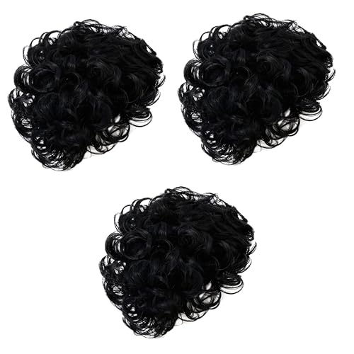 MAGICLULU 3 Stk Perücke curly wig synthetic wig toupee for men echthaar haarteil synthetisches Haarteil Cosplay Männer Haarteil Mann Haarteil flauschige Kopfbedeckung Hochtemperaturdraht von MAGICLULU