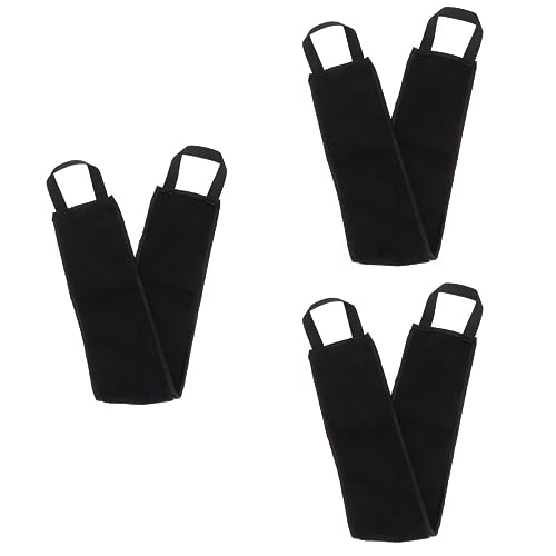 MAGICLULU Badehandtücher 3 Stk langes Duschtuch Badetuch Haargummis schwarz kahlköpfige Haut Badehandschuh noir Handschuhe Reibestreifen Bräunungsölstreifen ein Bad nehmen Reibungsstreifen von MAGICLULU