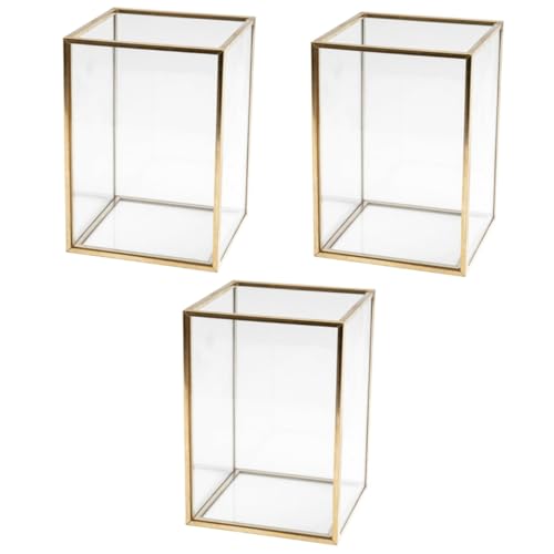 MAGICLULU 3 Stk transparentes Aufbewahrungsrohr Glas-Container Acryl-Organizer aufbewahrungsdose storage boxes schreibwaren Behälter zum Aufbewahren von Make-up-Pinseln Kosmetikpinsel Eimer von MAGICLULU