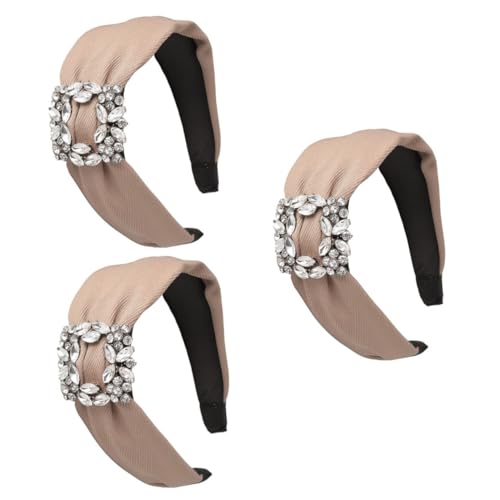 MAGICLULU 3 Stk breiter Haarreif Strass-Kopfschmuck Turbinen für Damen Stoff Haarschmuck mit Strasssteinen Eleganter Haarschmuck für den täglichen Gebrauch Haarreifen frauen stirnband wild von MAGICLULU