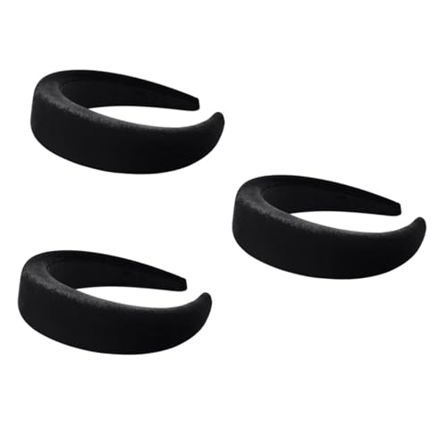 MAGICLULU 3 Stk Frauen Stirnband Mädchen-stirnband Modische Stirnbänder Haarreifen Trainingsstirnbänder Für Frauen Haarbänder Für Damenhaar Stoffhaar Schwamm Fräulein Ausgabekarte von MAGICLULU