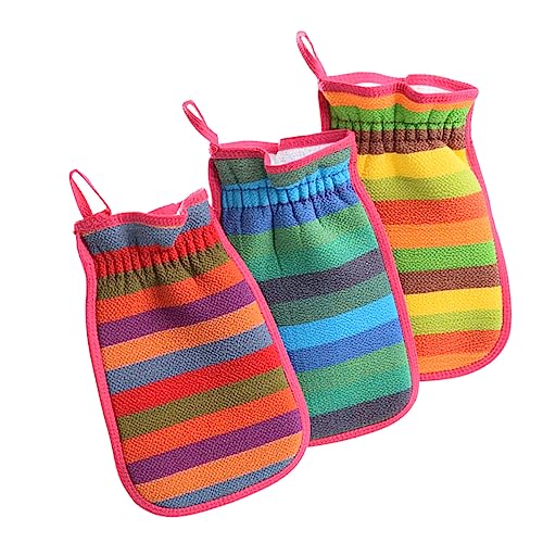 MAGICLULU Peeling-duschhandschuhe Handtuch-set 3-teilig Badehandschuhe Aus Pflanzenfasern Für Die Körperreinigung Weich Und Sanft Zur Haut von MAGICLULU