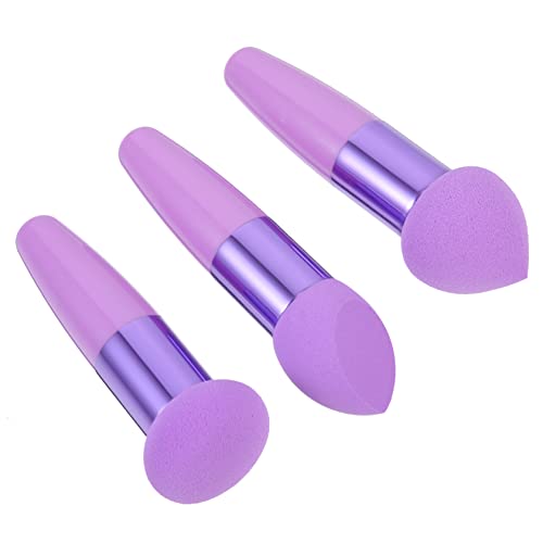 MAGICLULU 3 Stück Herzförmige Gesichtsreinigung Trocken Und Nass Kosmetikpinsel Make Up Werkzeug Tragbare Make Up Schwämme Damen Make Up Schwämme Make Up Stifte Mit Griff Nass von MAGICLULU