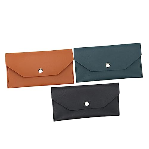 MAGICLULU 3st Handtasche Tragbare Geldbörse Männliche Brieftasche Praktische Geldbörse Pu-geldbörse Visitenkartenhalter Für Männer Brieftaschen Für Männer Metall Handy Geldbeutel Reisen von MAGICLULU