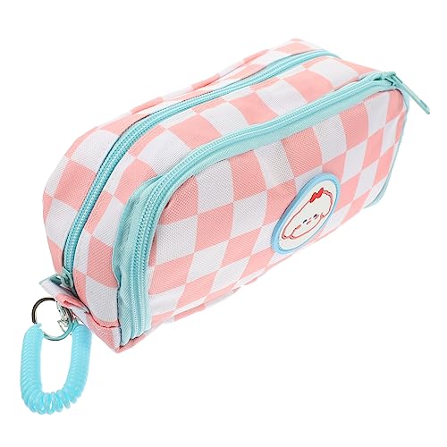 MAGICLULU 3st Federmäppchen Im Schachbrettmuster Einfache Federtasche Bleistifttaschen Federtasche Mit Großem Fassungsvermögen Etui Federmäppchen Tiere Polyester Plaid Reißverschluss Mädchen von MAGICLULU