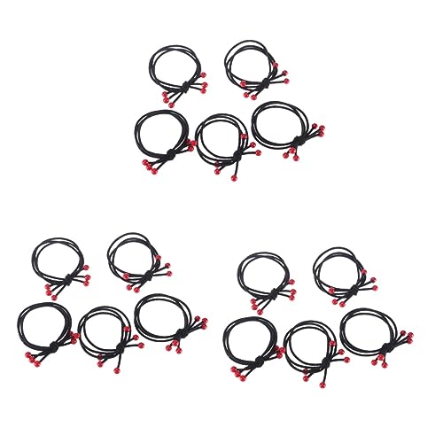 MAGICLULU 30 Stk Haarring dehnen haarschmuck hair styling Haargummis Obst-Stirnband haarband Pferdeschwanzhalter Mädchen Haargummi verdreifachen Kopfbedeckung rote Perlen Haarseil Fräulein von MAGICLULU