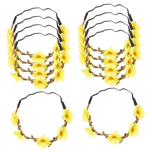 MAGICLULU 30 Stk Sonnenblumen-Stirnband florales Stirnband Haarschmuck für Frauen sonnenblumen haarband sonnenblumen haarreif seidenband Braut soll Deko sein Damen-Stirnband von MAGICLULU