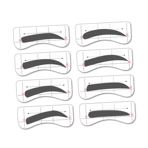 MAGICLULU 32 Paare 8 Augenbrauenkarte eyebrow contouring brow tool Formen Lidschatten Augenbrauen-Make-up-Tools Aufkleber für Augenbrauen verbunden Schablone Soor Karte Suite Schimmel von MAGICLULU