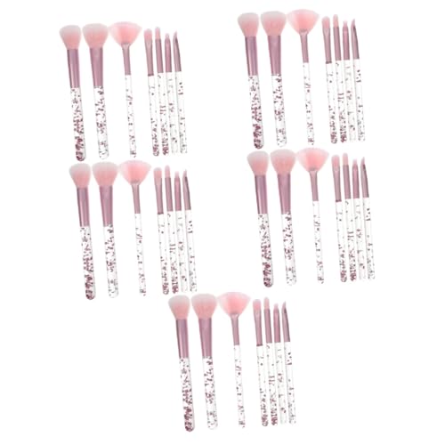 MAGICLULU 35 Stk Make-up-pinsel-set Konturpinsel Lidschatten-make-up-pinsel Kosmetikpinsel Make-up Für Teenager-mädchen Nylonwolle Mischen Fräulein Puderpinsel Rosa von MAGICLULU