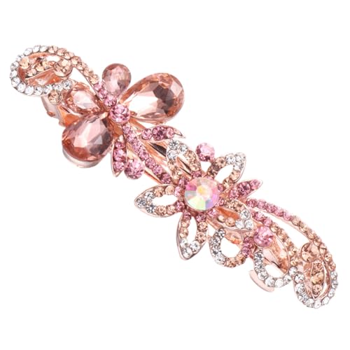 MAGICLULU 3st Frauen Haarspange Französische Haarspange Haarschmuck Strass Haarfederklammer Kopfbedeckungen Für Damen Niedliche Haaraccessoires Horizontaler Clip Fräulein Krawatte von MAGICLULU