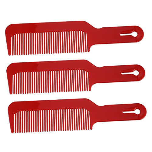 MAGICLULU 3St Friseurkamm zum Haarschnitt Blumenklauenclips one brush haarbürste runder kamm Schere Stylingkamm für Männer tragbarer Kamm Haushaltskamm Modellieren Haarpflegeprodukt Mann rot von MAGICLULU