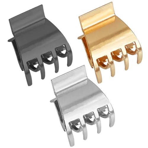 MAGICLULU 3stücke Metall-haarklammern Kleine Haarspangen Kieferklammern Für Damen Haarklammern Für Haarspangen in Gold Und Schwarz Für Täglichen Gebrauch von MAGICLULU