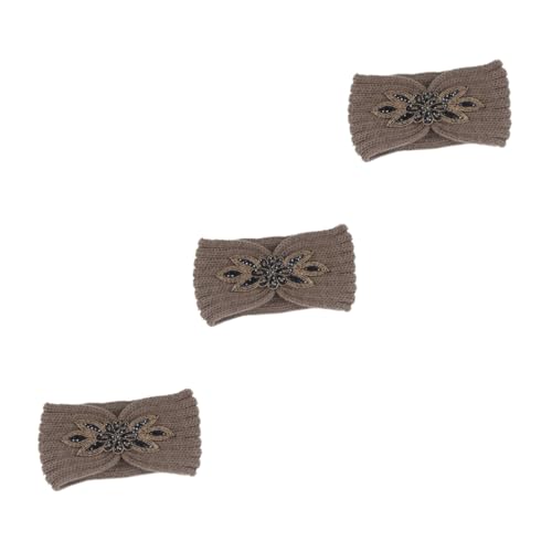 MAGICLULU 3st Gestricktes Stirnband Winterwarme Ohrabdeckung Haargummis Stirnband Mit Turbanknoten Haarstirnbänder Modeschals Für Damen Turbane Für Frauen Haarband Juwel Warm Halten Fräulein von MAGICLULU