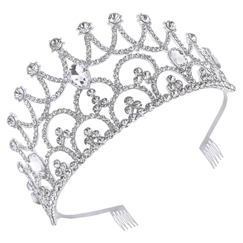 MAGICLULU 3St Haarschmuck mit großer Krone Mädchen dekoratives Stirnband Arabisches Seil hochzeitshaar schmuck wedding hair accessories hochzeitsdeko Haarschmuck für die Hochzeit zarte Krone von MAGICLULU