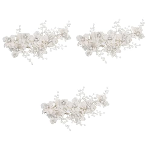 MAGICLULU 3St Haarspangen für hochzeit Alligator-Haarspangen für Frauen Hochzeitskopfschmuck für die Braut Haarnadel Haarklammer Brauthaar Haarschmuck für die Braut Hochzeitskleid Kamm Damen von MAGICLULU