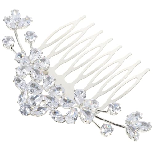 MAGICLULU 3St Kamm Perücke mit Haarspangen für Damen hochzeitshaar schmuck wedding hair accessories Tiara Haarschmuck für die Brautjungfer Haarkamm mit Strass Strasssteine Haarteil von MAGICLULU