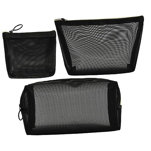 MAGICLULU 3St Kosmetiktasche aus Mesh Schwimmtasche Damen Geldbörse aufbewahrungsdose Reisetaschen Seesäcke für unterwegs durchsichtige Kosmetiktasche kleine Schminktasche Netztasche bilden von MAGICLULU