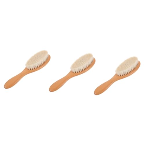 MAGICLULU 3St Männer stehen vor sauberer Bürste Friseurbedarf Rasierpinsel feuchtigkeitsspendende Creme Bambus hairbrush haarbürsten Wollbürste Bartbürste das Gesicht Ölkopf Mann Hölzern von MAGICLULU