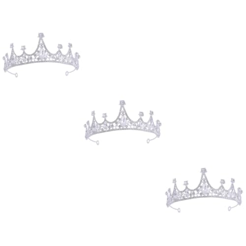 MAGICLULU 3St Prinzessinnen-Stirnband für Kinder hair accessories kinder haargummis Hochzeit Strass elegante Kopfbedeckung Tiara Haarbänder Haarband Kronen-Haarband Anmut von MAGICLULU