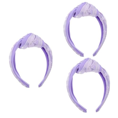 MAGICLULU 3St Stirnband Retro-Dekor Tiara für Mädchen Haarband Hijab haarschmuck Haargummi breite Stirnbänder Haarspange Jahrgang Schal Kleidung schmücken Fräulein Kopfbedeckung Spandex von MAGICLULU