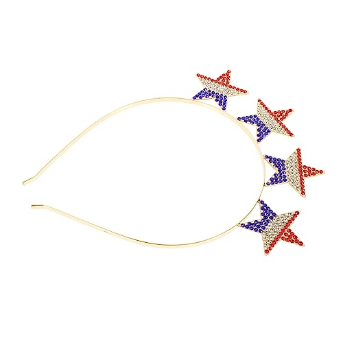 MAGICLULU 3St Unabhängigkeitstag Stirnband Unabhängigkeitstag Haarreifen Stern Tiara weihnachtsdeko Haarband karneval kopf dekor Stern-Stirnband Erwachsener Kopfbedeckung Vereinigte Staaten von MAGICLULU