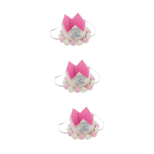 MAGICLULU 3St baby krone Infant Decoration Baby Crown Hairband Geburtstag Tiara Kopfschmuck ein Geburtstag Haarbänder haarschmuck Kronenkopfschmuck für Kinder Foto-Requisite Eva von MAGICLULU