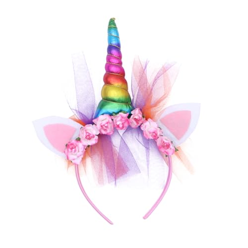 MAGICLULU 3St einhorn kopfschmuck kinder haarschmuck kinder weihnachtsdeko kindergeschenke kinder geschenke Einhorn-Haarband für Kinder einhorn haarband die Blumen Stirnband Kopfbedeckung von MAGICLULU