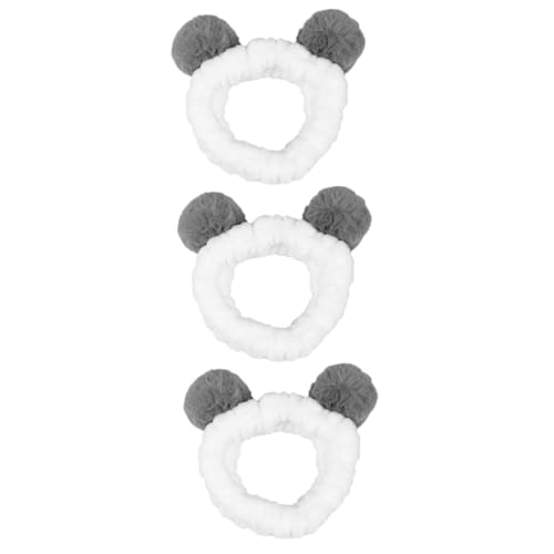 MAGICLULU 3St Elastisches Haarband Mädchen Stirnband Plüsch-Bären-Stirnband zum Waschen des Gesichts Haargummi elastisches Stirnband frauen stirnbänder Elastizität Schal Tier Fräulein von MAGICLULU