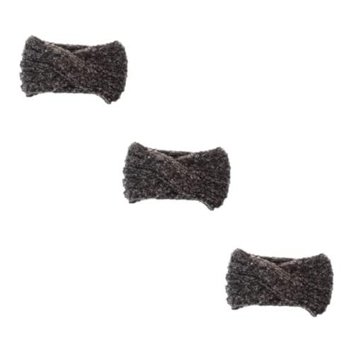 MAGICLULU 3St frauen kopfschmuck fleece stirnband strickstirnband Haarschmuck für Frauen gestrickte Kopfbedeckung Haargummi Haarband warmer Gehörschutz elastisches Stirnband von MAGICLULU