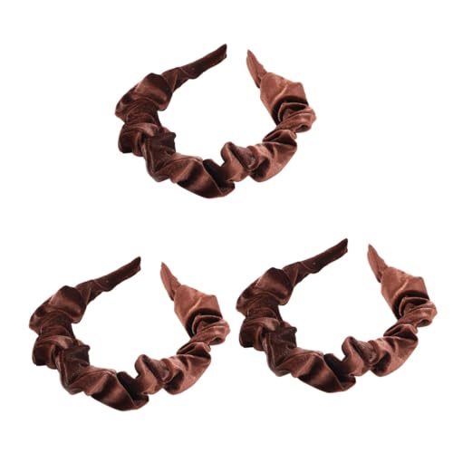 MAGICLULU 3St frauen stirnband erdbeer stirnband damen hängende Preisschilder haarschmuck elegant Make-up-Stirnband Velourshaar Haarreifen verdicken einstellen Schal Kopfbedeckung Fräulein von MAGICLULU