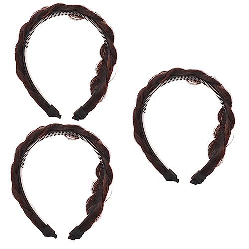 MAGICLULU 3St geflochtenes Stirnband Haarband haarschmuck hijab Mädchen Stirnband elastische Haargummis Haarnadel Klammer Outdoor-Stirnband Pferdeschwanz-Haarreifen Jahrgang von MAGICLULU