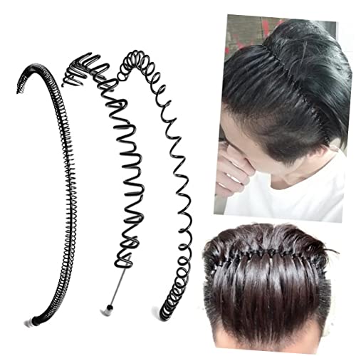 MAGICLULU 3St gewelltes Stirnband Haarband hair- gewelltes Unisex-Stirnband Yoga-Stirnband elastische Haargummis Stirnbänder für Männer Haarschmuck Anti-Rutsch-Stirnband Welle Kamm Mann von MAGICLULU