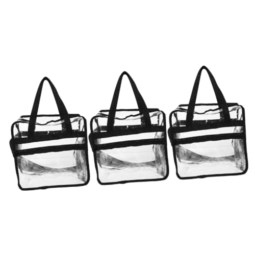 MAGICLULU 3St transparente Handtasche Kulturbeutel für Damen Sporttasche schutztasche Reisetaschen Make-up-Taschen durchsichtige Kosmetiktasche Tragetasche mit großem Fassungsvermögen Frau von MAGICLULU