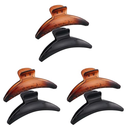 MAGICLULU 3er-set Eleganter Damen-clip Mond-kiefer-clip für Die Schlichtes Design Muschelmuster für Damen 2 Stück X 3 von MAGICLULU