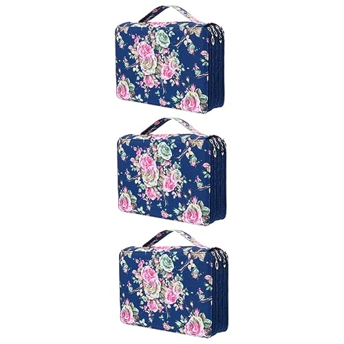 MAGICLULU 3st Bleistift Aufbewahrungstasche Federmäppchen Mit Reißverschluss Skizzieren Bleistifte Tasche Halter Für Gelstifte Stifthülle Etui Student Stoff Abteil Tasche Für Make-up-Pinsel von MAGICLULU