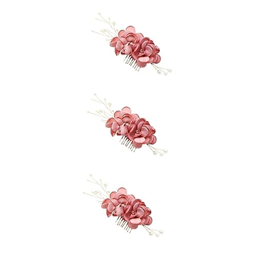 MAGICLULU 3St Haarschmuck für die Braut Perlenhaarkamm Braut Diadem Kamm hochzeitshaar schmuck wedding hair accessories Tiara Hochzeit Haarkamm Braut Haarkamm Koreanisch von MAGICLULU