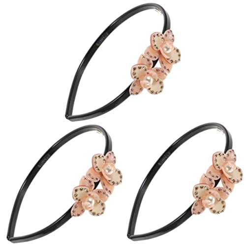 MAGICLULU 3St damen stirnband Strassbesatz exquisites Haarband Haargummi haarschmuck Blumenmädchen-Kopfschmuck Blumenkopfschmuck Mode Kopfbedeckung Schal schmücken Fräulein Bohren von MAGICLULU