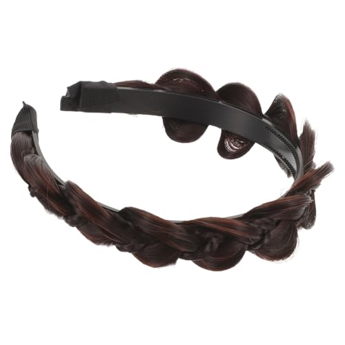 MAGICLULU 3st Fischgräten-stirnband Kopfschmuck Für Mädchen Braune Perücke Blumenklauenclips Zopfstirnband Frauen Kopfschmuck Flechten Diade Hochtemperaturdraht Damen Fischschwanz von MAGICLULU