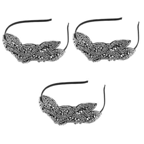 MAGICLULU 3st Frauen Haarreifen Haarband Haargummi Haarschmuck Haarreifen Für Mädchen Haarreif Aus Kristall Einfacher Haarreif Haarbänder Für Frauen Kopfbedeckung Fräulein Koreanische Mode von MAGICLULU