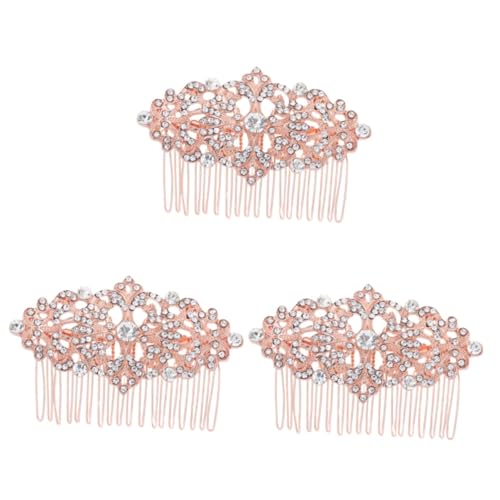 MAGICLULU 3St Haarknoten-Clips elegant frisierumhang haarstecker Haarspangen aus Metall Haarkamm mit Strass Tiara Strass-Kopfschmuck Kopfbedeckungen für Frauen Strasssteine Haare hoch Damen von MAGICLULU