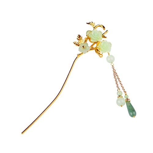 MAGICLULU Braut-Tiara 3st Hanfu-haarnadel Kopfbedeckungen Für Damen Haarstäbchen Vintage Quaste Haarnadel Chinesische Vintage Haarspange Blumenhaarstab Braut Haargabel Empfindlich Glas von MAGICLULU