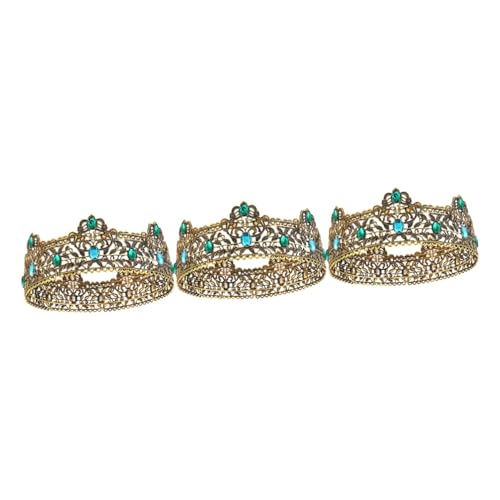 MAGICLULU 3st Krone Für Brautmänner Brautaccessoires Kleidung Für Herren-outfits Glitzer-party-krone Männer Geburtstag Männer-könige-krone König Tiara Mann Fräulein Kopfbedeckung von MAGICLULU