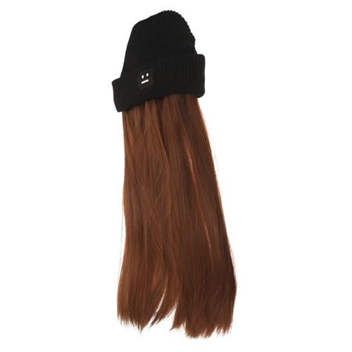 MAGICLULU 3st Mütze Perücke Mütze Mit Haarperücke Beanie-hut-perücke Für Damen Langer Perückenhut Haarschmuck Für Frauen Damenhut Gewebe Ein Stück Kopfbedeckung Fräulein von MAGICLULU