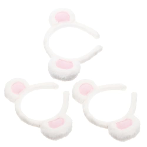 MAGICLULU 3St lustige kopfbedeckung Bärenohr Haarreif Haarband für Frauen mädchen stirnbänder Stirnband Tiere Haarschmuck für Mädchen Cosplay-Stirnbänder Weihnachten Schal Fräulein Stoff von MAGICLULU