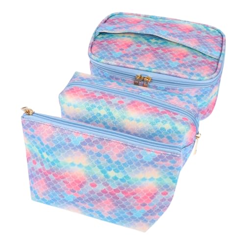 MAGICLULU 3st Wäschesack Persönliche Pflegetasche Kleine Behälter Tragbare Kosmetiktaschen Reise-Kosmetiktasche Make-up-behälter Praktische Kosmetiktasche Reisen Schmücken Mädchen Pu von MAGICLULU