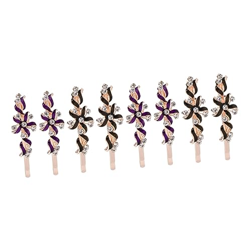 MAGICLULU 4 Paare Astblatt Haarnadel Haarnadeln Mit Strass Blumen-seitenclips Haarschmuck Aus Strass Blütenseite Dekorative Haarspangen Legiertes Haar Strasssteine Damen Zubehör von MAGICLULU