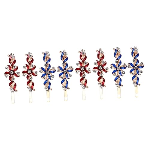 MAGICLULU 4 Paare Astblatt Haarnadel Haarspangen Kinder Strass Kinder Dekor Frauen Haarnadel Dekorative Haarspangen Bobby Haarspangen Für Frauen Damen Rot Blumen Geweih von MAGICLULU