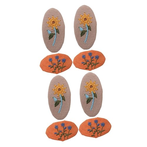 MAGICLULU 4 Paare Haarnadel Haarspangen für Kinder Haarspangen für Mädchen haarschmuck urlaub Haarklammer Kinder Snap Haarspange Blumen-Haarspange mit Druckknöpfen die Blumen Knopf der Stoff von MAGICLULU