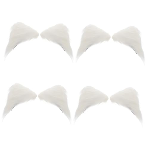 MAGICLULU 4 Paare Katzenohren Haarnadel Hasenohren Stirnband Haarspangen für Katzenohren Haarnadeln kuscheltier Haarspange für Katzen Tierohr-Haarspangen Mädchen Kopfbedeckung von MAGICLULU