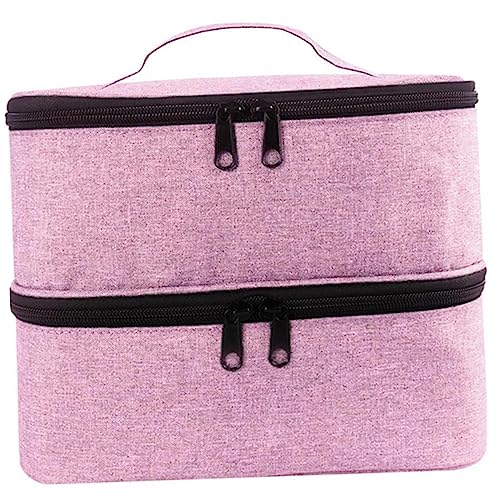 MAGICLULU 4 Stück Aufbewahrungsbox für Nagellack Kulturbeutel für Damen Kulturtaschen Aufbewahrungstasche Kosmetiktasche Portable Make-up-Organizer-Tasche Make-up-Taschen Makeup Tasche Nylon von MAGICLULU